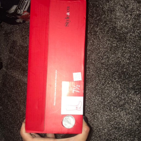 Size 7.5 Style&Co. Lolah Cognac boots - Picture 3 of 3